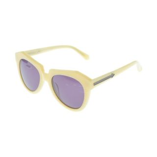 カレンウォーカー(KAREN WALKER)のKAREN WALKER カレン　ウォーカー サングラス - ベージュ 【古着】【中古】(サングラス/メガネ)