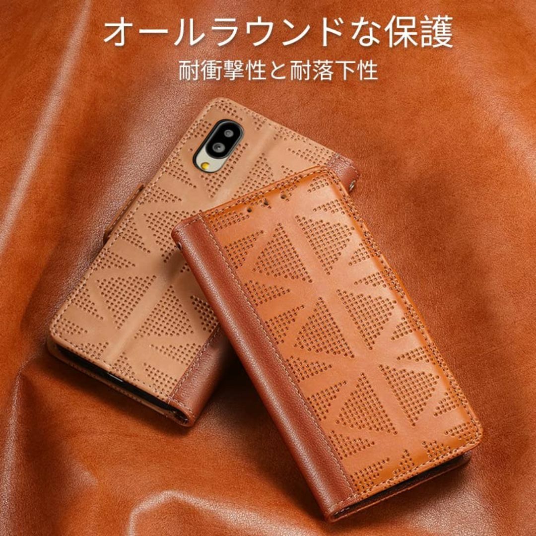 【色:ブラウン】シンプルスマホ6 ケース 手帳型 対応 スマホカバー 滑り止め設 スマホ/家電/カメラのスマホアクセサリー(その他)の商品写真