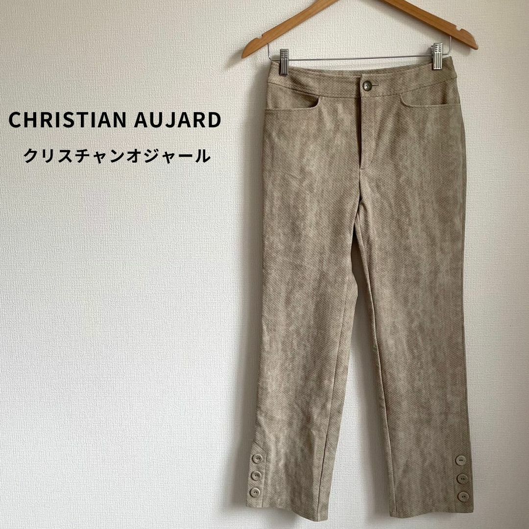 CHRISTIAN AUJARD(クリスチャンオジャール)の美品★CHRISTIAN AUJARD ストレッチパンツ 日本製 ウエストゴム レディースのパンツ(カジュアルパンツ)の商品写真