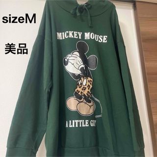 美品　ディズニー　ミッキーマウス　M  長袖　ヒョウ(シャツ/ブラウス(長袖/七分))