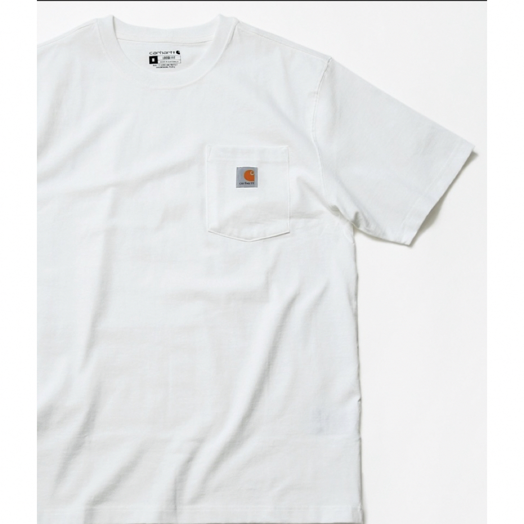 carhartt(カーハート)のCarhartt K87 カーハート ポケT WHITE 白 M wip メンズのトップス(Tシャツ/カットソー(半袖/袖なし))の商品写真