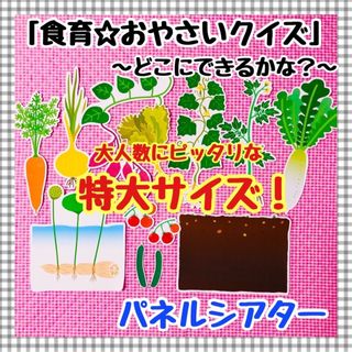 特大パネルシアター　食育　野菜　保育知育教材　幼稚園　療育　誕生会　発達(知育玩具)