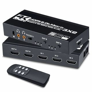 ELEVIEW HDMI マトリックス 切替器 セレクター 3入力2出力 4K@(その他)