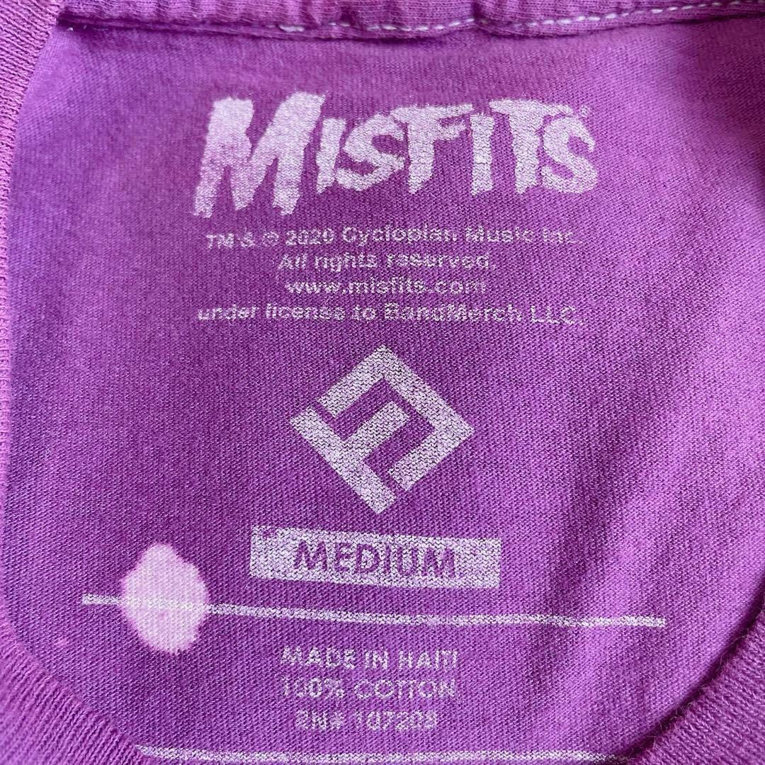 MUSIC TEE(ミュージックティー)のバンドＴシャツ　ミスフィッツ　MISFITS　紫系タイダイ　半袖Ｔ　メンズ　古着 メンズのトップス(Tシャツ/カットソー(半袖/袖なし))の商品写真