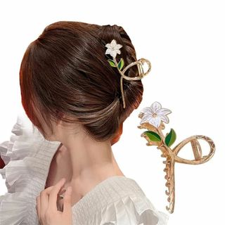 バンスクリップ ヘアクリップ ファッション ヘアクリップ 大きめ しっかりとまる(その他)