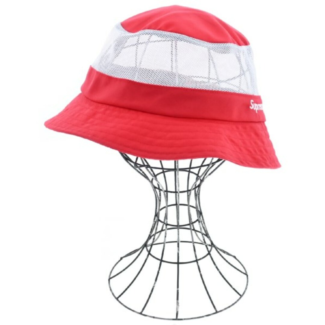 Supreme(シュプリーム)のSupreme シュプリーム ハット M/L 赤x白 【古着】【中古】 メンズの帽子(ハット)の商品写真