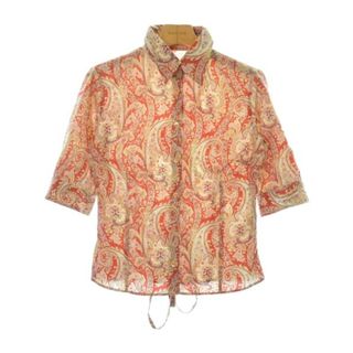 エトロ(ETRO)のETRO カジュアルシャツ 42(M位) オレンジxベージュxピンク等(総柄) 【古着】【中古】(シャツ/ブラウス(長袖/七分))