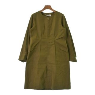 ジルサンダー(Jil Sander)のJIL SANDER ジルサンダー ワンピース 34(XS位) カーキ 【古着】【中古】(ひざ丈ワンピース)