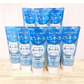 ピュオーラ 歯磨き粉 薬用ハミガキ クリーンミント 115g    8本セット(歯磨き粉)