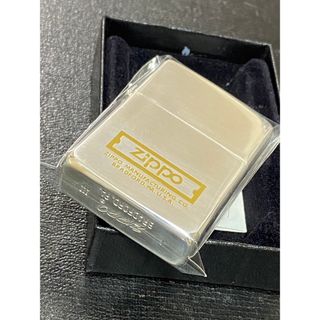 zippo 筆記体 ヴィンテージ 1987年製 シルバー ゴールドラベル (その他)