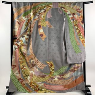 振袖 身丈165cm 裄丈67cm 正絹 秀品 【中古】(着物)