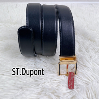 S.T.DuPont  エステーデュポン メンズベルト  未使用ブラック(ベルト)