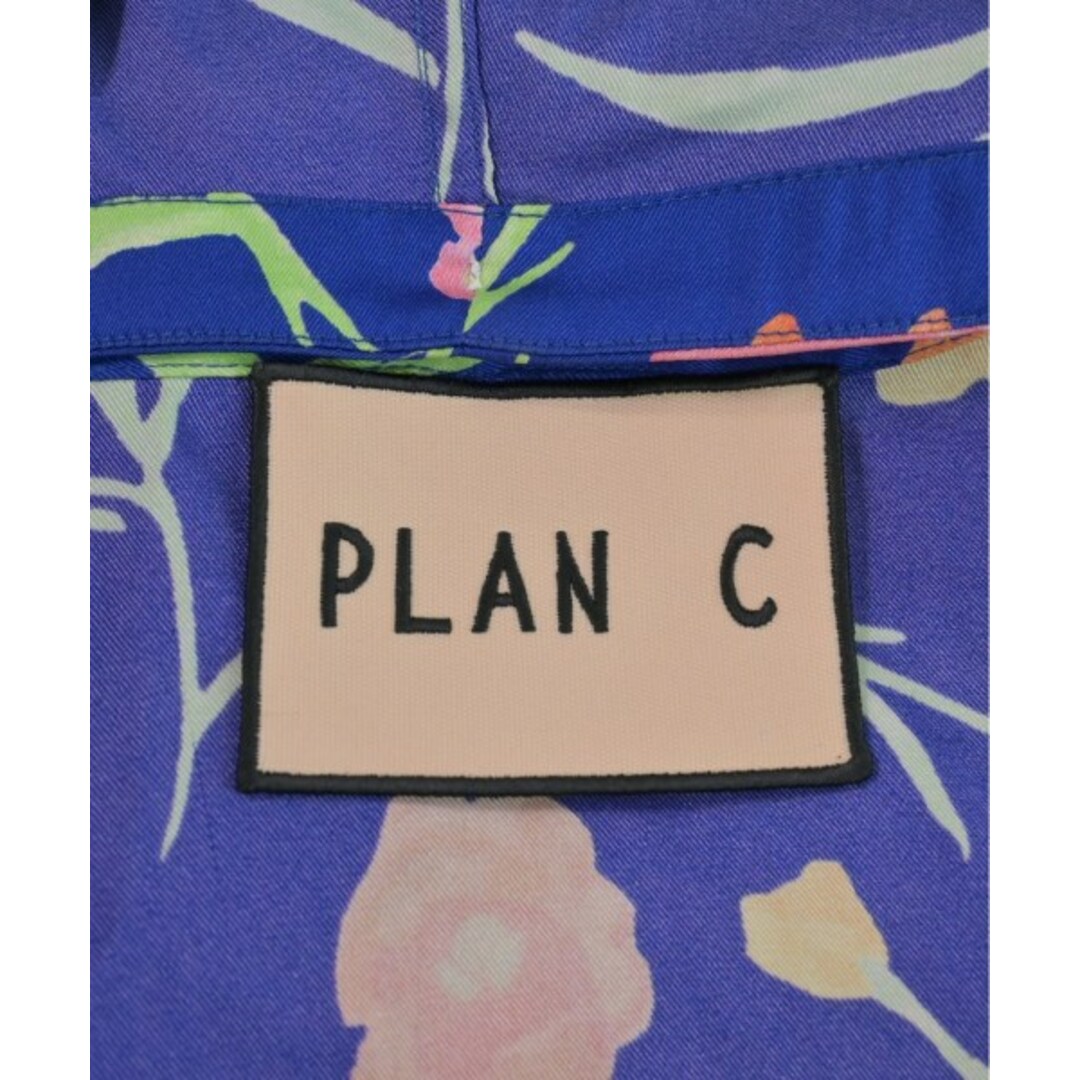 Plan C(プランシー)のPLAN C プランシー ブラウス 36(XS位) 青(花柄) 【古着】【中古】 レディースのトップス(シャツ/ブラウス(長袖/七分))の商品写真