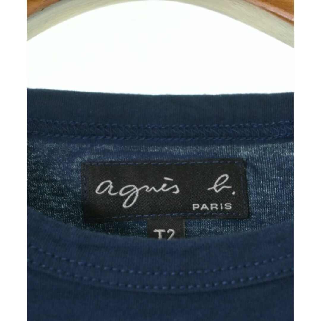 agnes b.(アニエスベー)のAgnes b. アニエスベー Tシャツ・カットソー 2(M位) 紺 【古着】【中古】 レディースのトップス(カットソー(半袖/袖なし))の商品写真