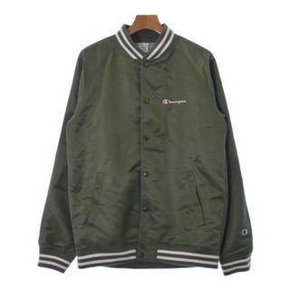 チャンピオン(Champion)のCHAMPION チャンピオン ブルゾン XL カーキx白 【古着】【中古】(その他)