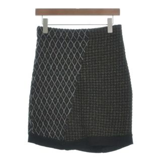 Marni - MARNI ひざ丈スカート 38(S位) 黒xライトグレーxゴールド(総柄) 【古着】【中古】