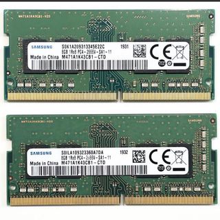 SAMSUNG 8GB×2枚 計16GB DDR4 PC4-2666V ノート用