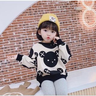 KUEA004トレーナー トップス 子供服 クマ柄 キッズ 長袖 春秋(ジャケット/上着)