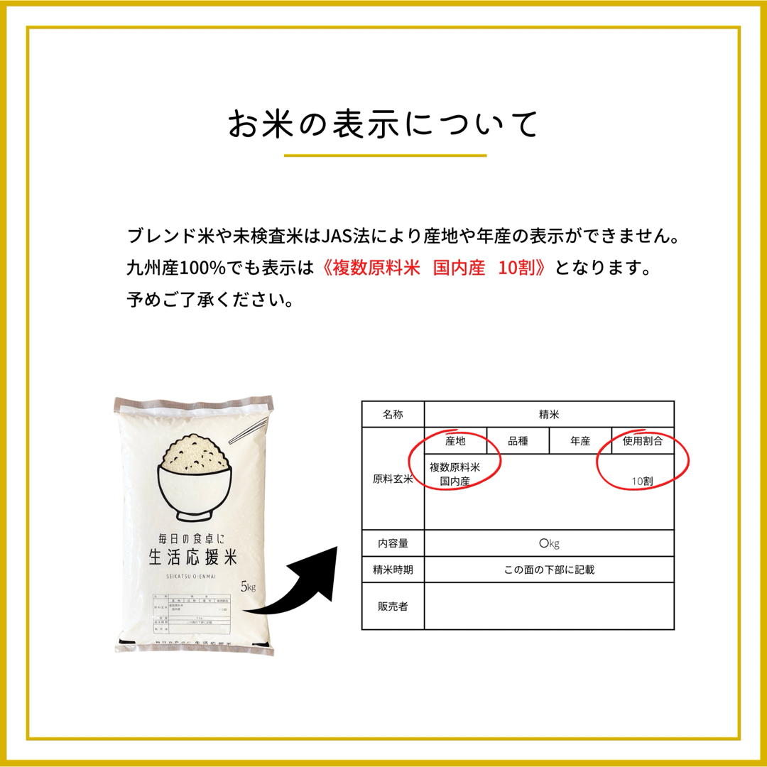 生活応援米20kg《令和5年新米入り》コスパ米 お米 おすすめ 美味しい 安い 食品/飲料/酒の食品(米/穀物)の商品写真