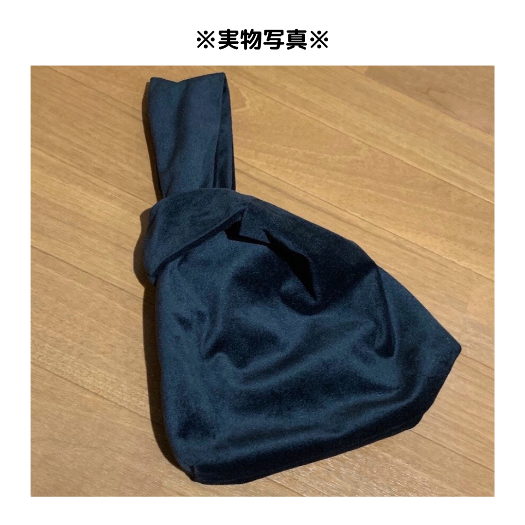 アシメ ハンドル ベロアバッグ ハンドバッグ ブラック 黒 デート シンプル キッズ/ベビー/マタニティのマタニティ(マザーズバッグ)の商品写真