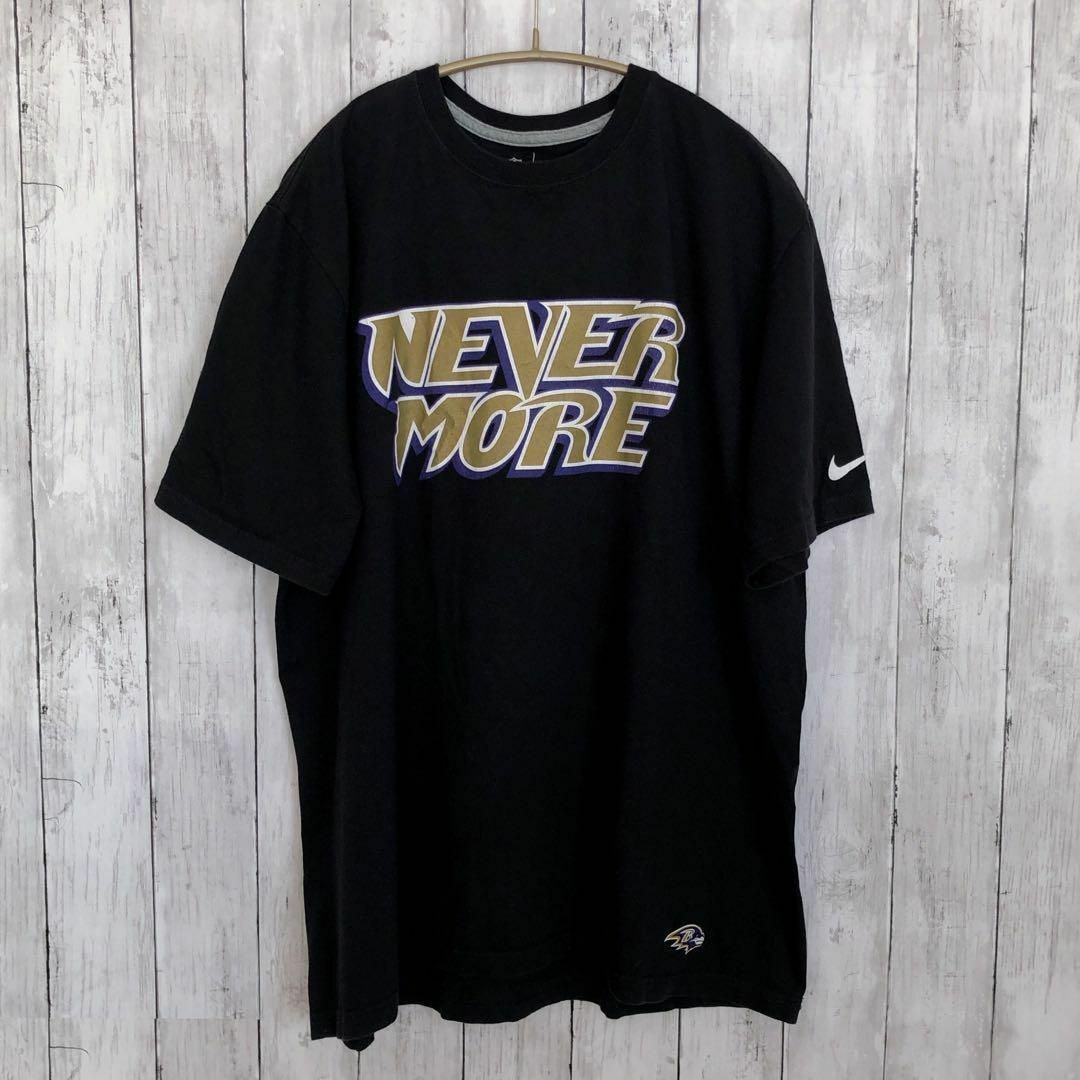 NIKE(ナイキ)のナイキNike　半袖Ｔシャツ　オーバーサイズＸＬ　腕スウッシュロゴ　メンズ　古着 メンズのトップス(Tシャツ/カットソー(半袖/袖なし))の商品写真