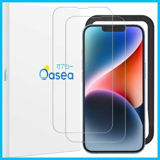 【人気商品】Oasea iPhone 14 ガラスフィルム 高精度ガイド枠付き (その他)