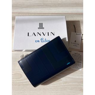 ランバンオンブルー(LANVIN en Bleu)のランバン オンブルー 新品 L字ファスナー カード12枚収納 ネイビー(折り財布)