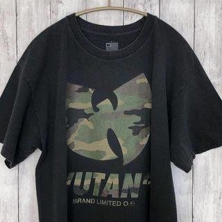 ミュージックティー(MUSIC TEE)のウータンクラン　WUTANG　ヒップホップ　サイズＬ　迷彩柄　半袖Ｔ　メンズ古着(Tシャツ/カットソー(半袖/袖なし))