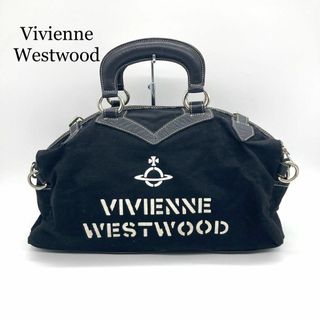 ヴィヴィアンウエストウッド(Vivienne Westwood)のヴィヴィアンウエストウッド ミニボストンバッグ キャンバス ロゴ　プリント(ハンドバッグ)