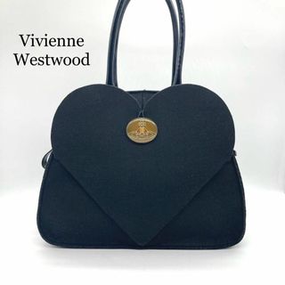 ヴィヴィアンウエストウッド(Vivienne Westwood)の【極美品】 ヴィヴィアンウエストウッド ハート フェルト ハンドバッグ オーブ(ハンドバッグ)