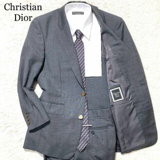 クリスチャンディオール(Christian Dior)の【美品】Christian Dior スーツ グレー 金ボタン 背抜き A4(その他)