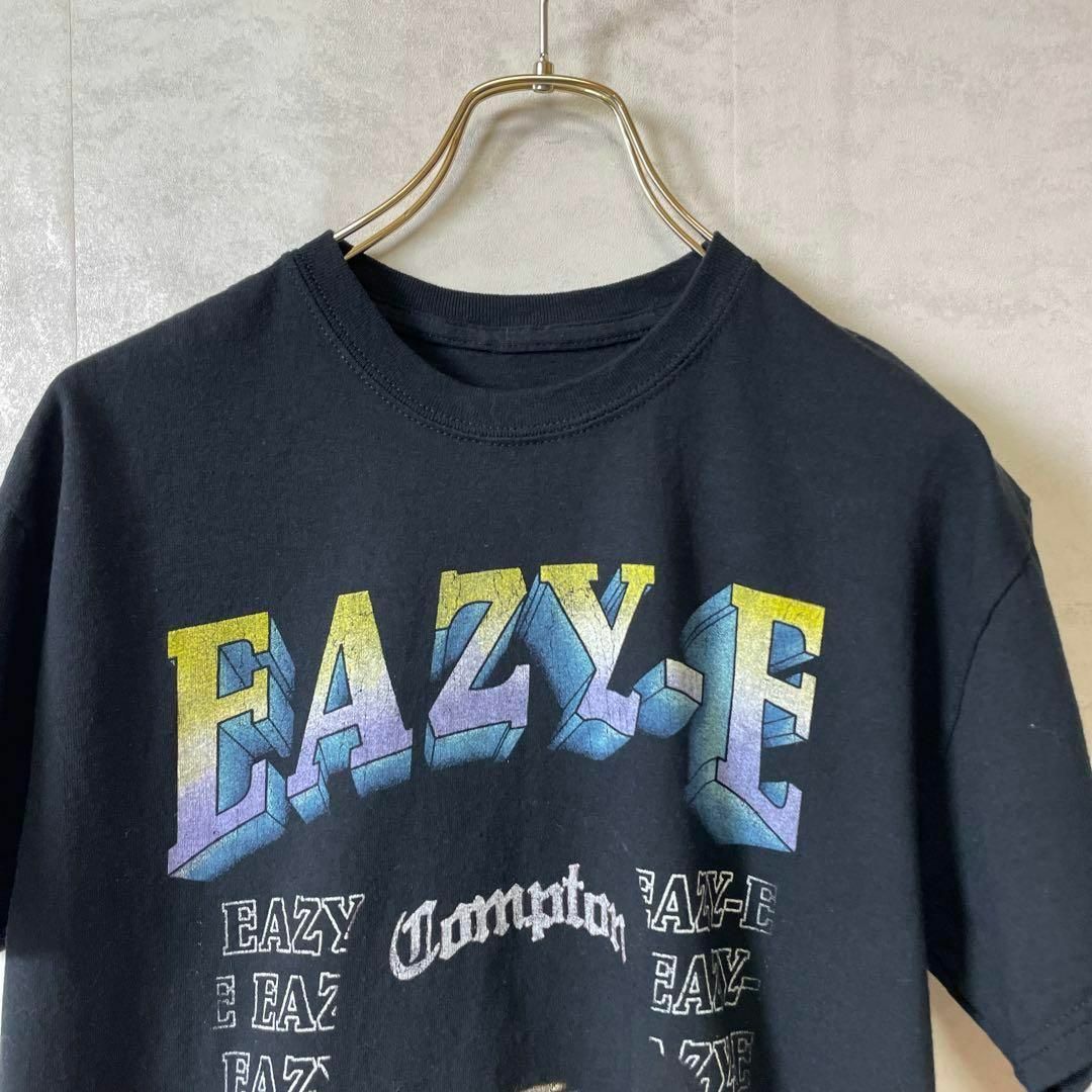 MUSIC TEE(ミュージックティー)のバンドＴシャツ　イージーE　EAZYE　半袖Ｔシャツ　黒ブラック　メンズ　古着 メンズのトップス(Tシャツ/カットソー(半袖/袖なし))の商品写真