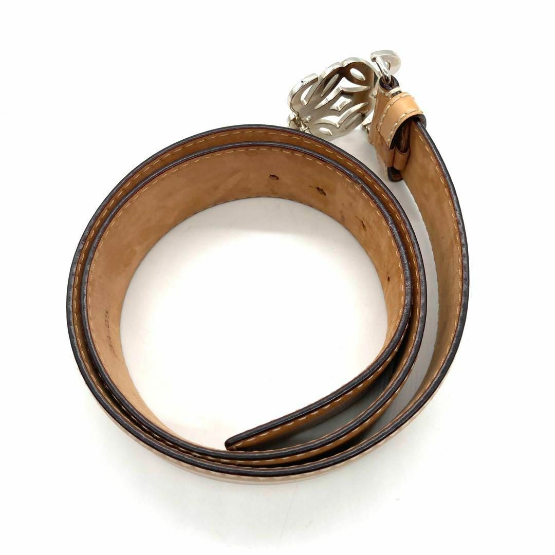 LOEWE - 【美品】LOEWE ロエベ アナグラム ベルト 本革 シルバー LOEWE - 【美品】LOEWE ロエベ アナグラム ベルト 本革 シルバー