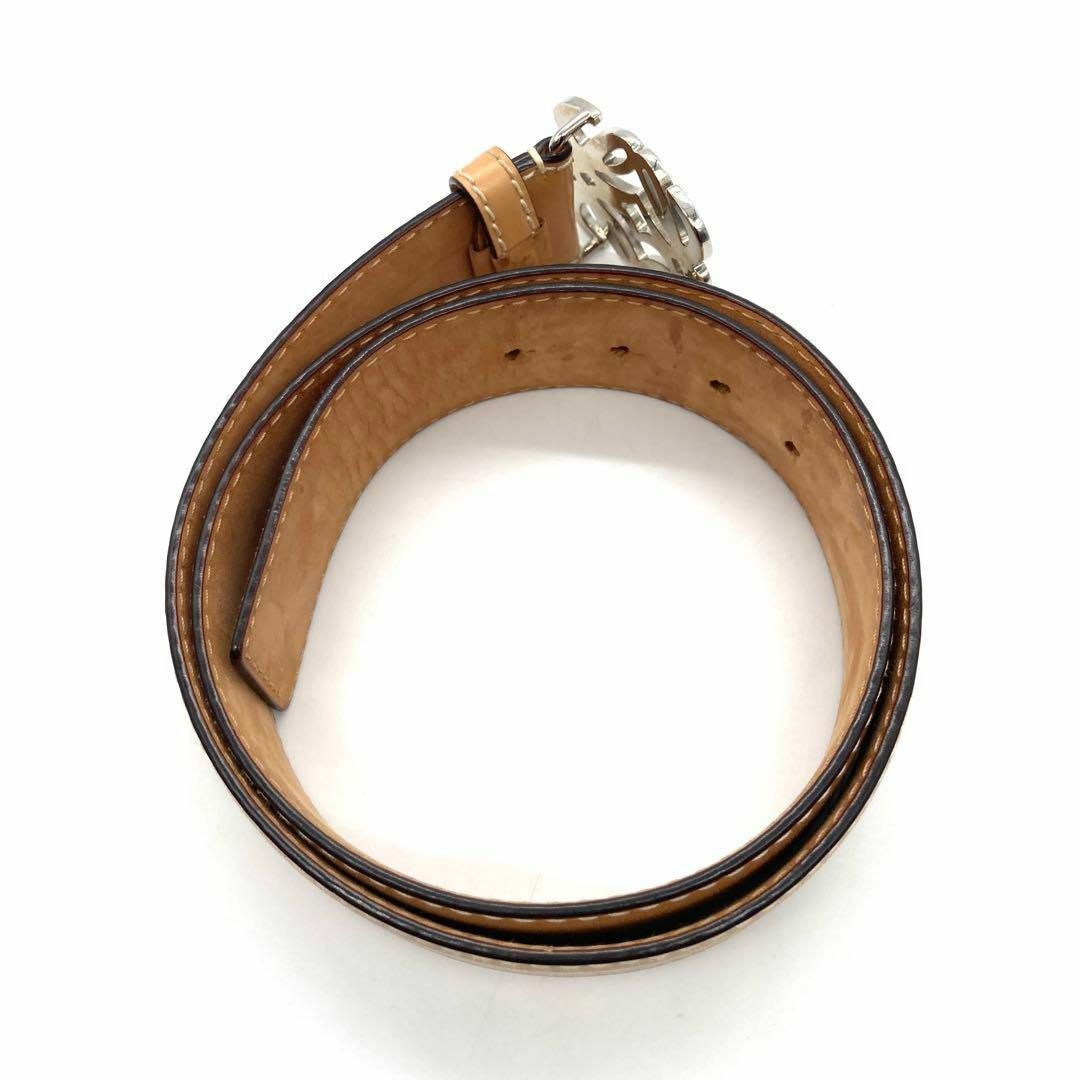 LOEWE - 【美品】LOEWE ロエベ アナグラム ベルト 本革 シルバー LOEWE - 【美品】LOEWE ロエベ アナグラム ベルト 本革 シルバー