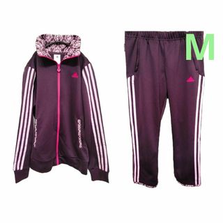 アディダス(adidas)のadidas アディダス ジャージ レディース セットアップ パープル M(トレーニング用品)