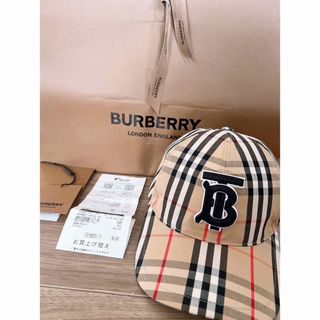 BURBERRY - バーバリー TBロゴ キャップ 帽子　ベージュ