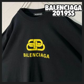 美品 BALENCIAGA 19ss オーバーサイズ Tシャツ XL BBロゴ(Tシャツ/カットソー(半袖/袖なし))