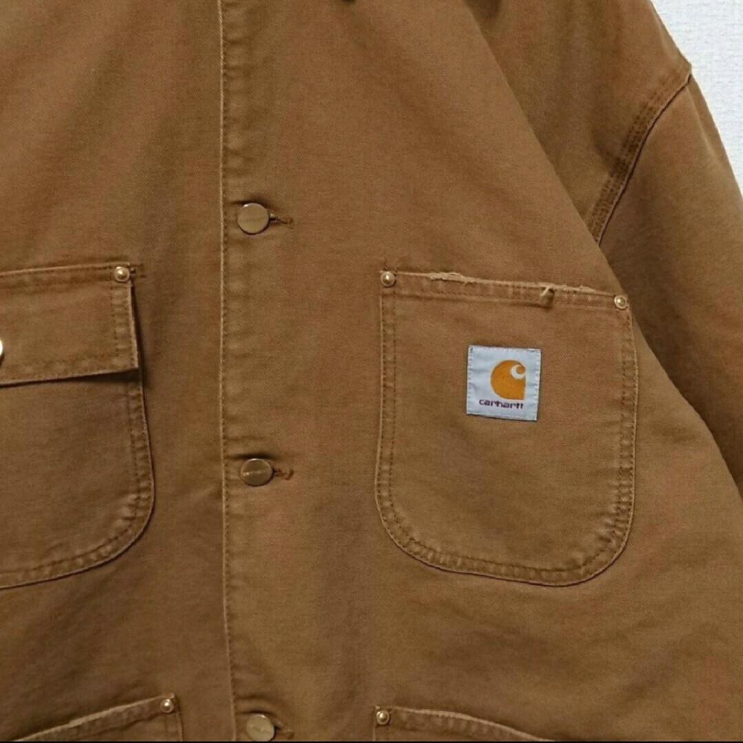 Charhartt WIP(カーハートダブリューアイピー)のカーハートWIP ロゴ ミシガンコート  コーデュロイ キルティング ジャケット メンズのジャケット/アウター(ブルゾン)の商品写真