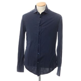 【中古】ブルネロクチネリ Brunello Cucinelli シルクコットン カットソーシャツ ネイビー【サイズS】【メンズ】