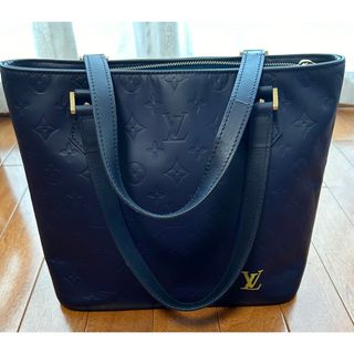 ルイヴィトン(LOUIS VUITTON)の❤️ルイヴィトン 　ヒューストンヴェルニ　ハンドバッグ　トートバッグ　ネイビー(ショルダーバッグ)