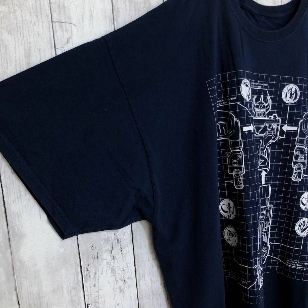 パワーレンジャー　スーパー戦隊　半袖Ｔシャツ　超ビッグサイズ　黒ブラック　古着 メンズのトップス(Tシャツ/カットソー(半袖/袖なし))の商品写真