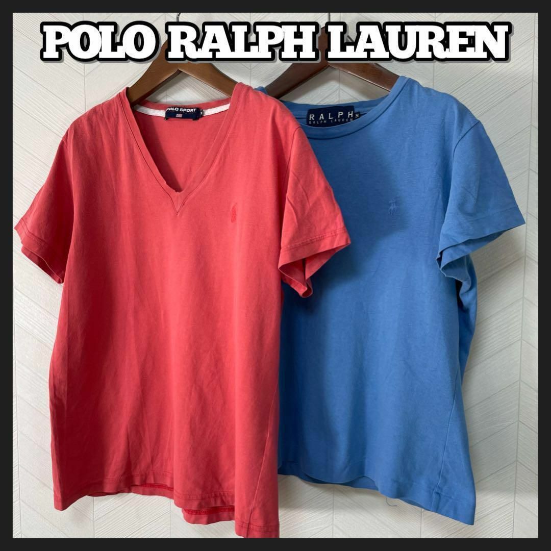 POLO RALPH LAUREN(ポロラルフローレン)のラルフローレン ポロスポーツ Tシャツ 2点セット キッズ 刺繍ポニー 90s キッズ/ベビー/マタニティのキッズ服女の子用(90cm~)(Tシャツ/カットソー)の商品写真