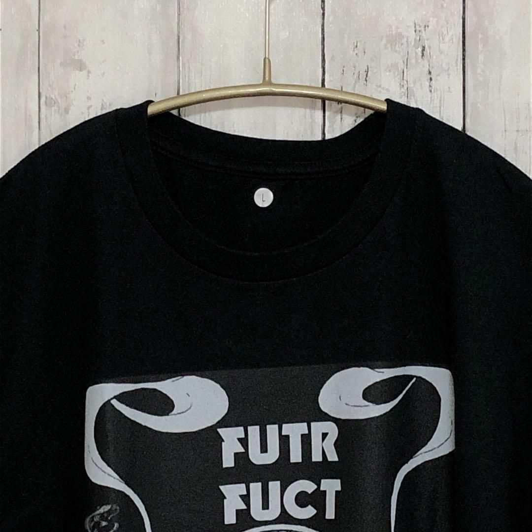 MUSIC TEE(ミュージックティー)のFUTR/FUCT　ミュージックティー　プリントデザインＴシャツ　サイズＬ　古着 メンズのトップス(Tシャツ/カットソー(半袖/袖なし))の商品写真