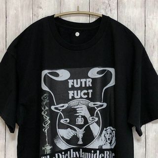 ミュージックティー(MUSIC TEE)のFUTR/FUCT　ミュージックティー　プリントデザインＴシャツ　サイズＬ　古着(Tシャツ/カットソー(半袖/袖なし))