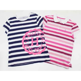 トミーヒルフィガー(TOMMY HILFIGER)の【夏物 新入荷!】▽トミーヒルフィガー/TOMMY HILFIGER▽165cm 半袖カットソー/半袖Tシャツ＆半袖ポロシャツ2点set 白×紺系＆白×ピンク系【中古】【ネット限定】子供服 キッズ kids ジュニア 女の子 夏 tops 814042(Tシャツ/カットソー)