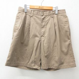 Lee - W33★古着 リー Lee ショート パンツ ショーツ メンズ 00年代 00s コットン 茶 ブラウン 24apr23 中古 ボトムス 短パン ショーパン ハーフ