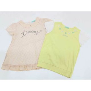 リンジィ(Lindsay)の【夏物 新入荷!】▽リンジィ/lindsay▽160cm 半袖カットソー＆半袖襟付きカットソー2点set 黄色×白＆ピンク【中古】【ネット限定】子供服 キッズ kids ジュニア 女の子 夏 tops 814042(Tシャツ/カットソー)