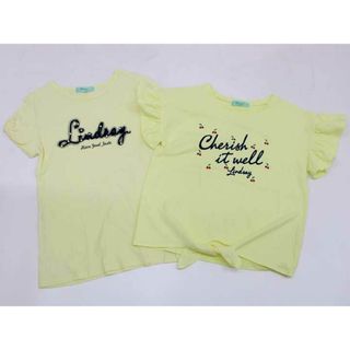 【夏物 新入荷!】▽リンジィ/lindsay▽165cm 半袖カットソー/半袖Tシャツ2点set 黄色×紺【中古】【ネット限定】子供服 キッズ kids ジュニア 女の子 夏 tops 814042