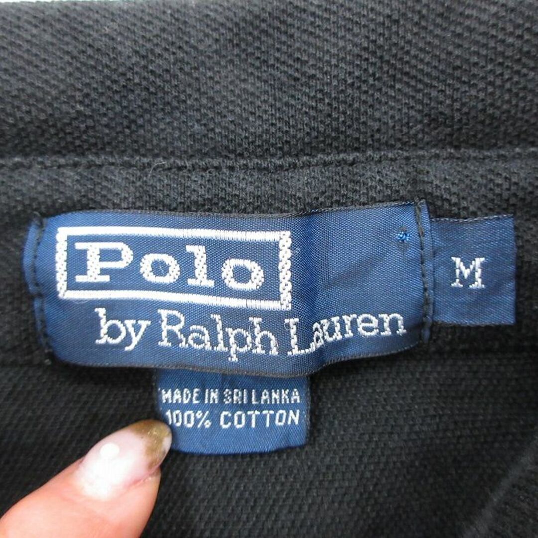 Ralph Lauren(ラルフローレン)のM★古着 ラルフローレン Ralph Lauren 半袖 ブラント シャツ メンズ 90年代 90s 鹿の子 コットン 黒 ブラック 24apr23 中古 トップス メンズのトップス(シャツ)の商品写真