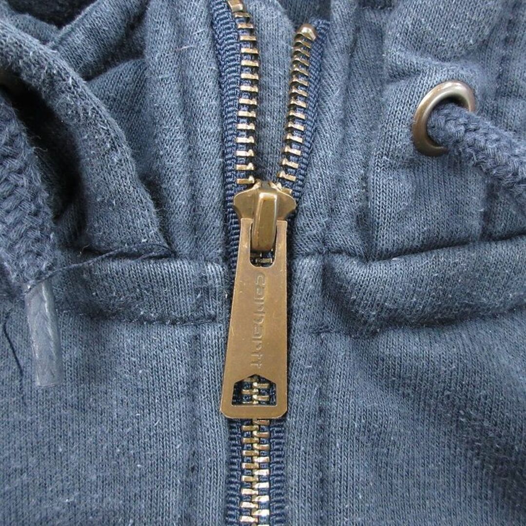 Charhartt WIP(カーハートダブリューアイピー)のXL★古着 カーハート Carhartt 長袖 ハーフジップ スウェット パーカー メンズ 大きいサイズ 紺 ネイビー 【spe】 24apr23 中古 スエット トレーナー トップス メンズのトップス(パーカー)の商品写真